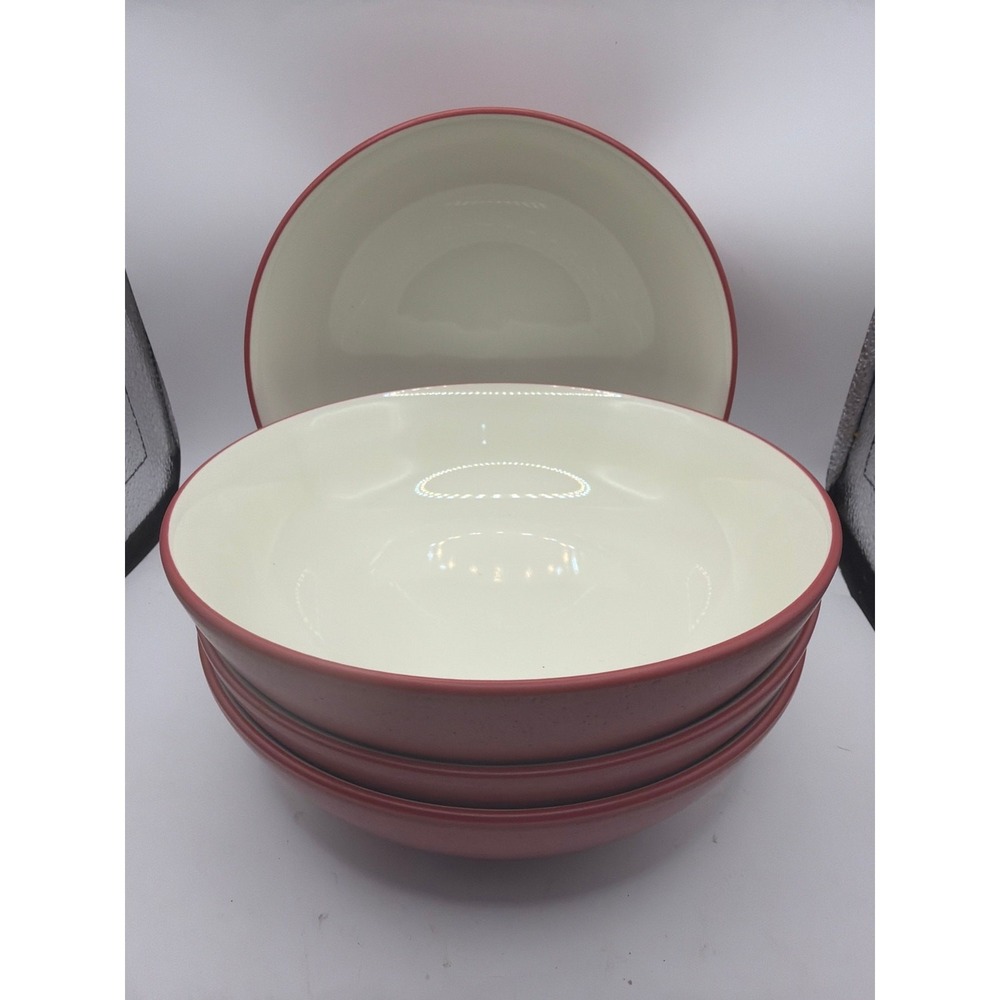 Set Of 4 Noritake Colorwave (Red) Raspberry 7" Cereal /Soup Bowls Pattern # 8045